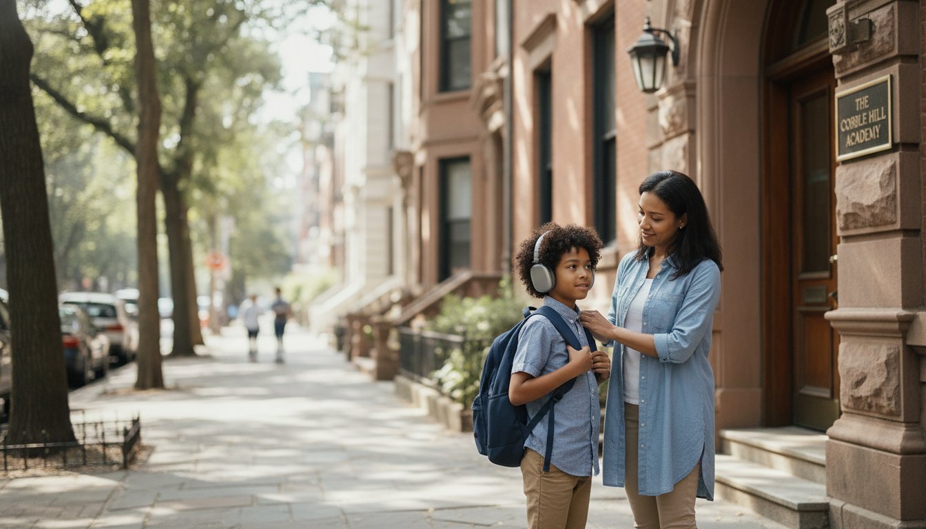 Parent and child discussing disability discrimination concerns at a New York private school