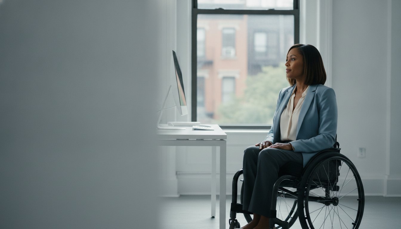 Person reviewing documents about a New York disability discrimination settlement