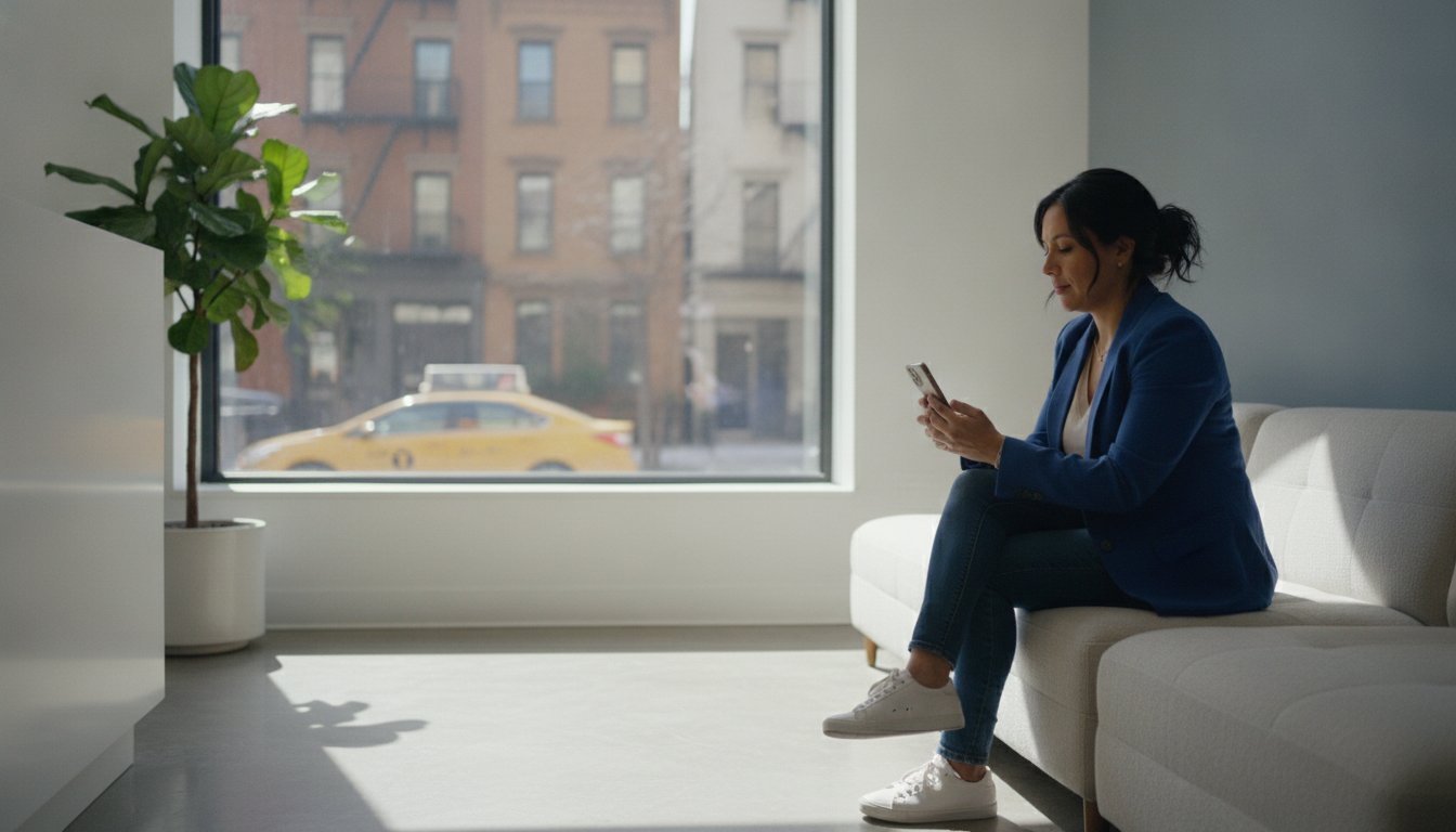 Two people communicating using an ASL interpreter in New York, illustrating a deaf discrimination claim