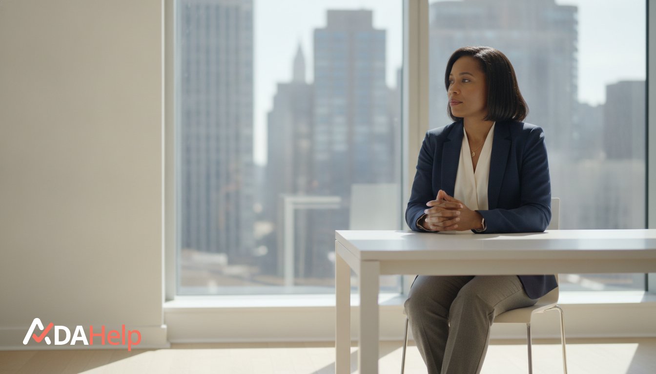Job seeker in a New York interview facing a disability-related question