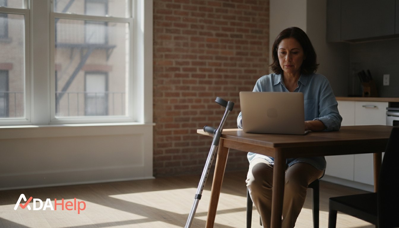 A New York City tenant reviewing a reasonable modification request with their landlord