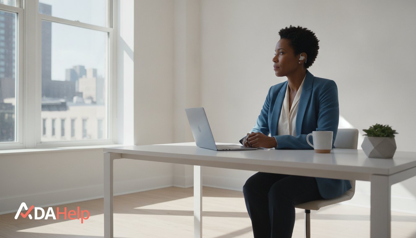 Employee reviewing paperwork with a colleague after facing medical discrimination at work in New York City