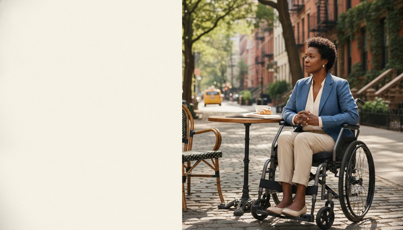 Person reviewing disability claim paperwork with a case manager in New York City