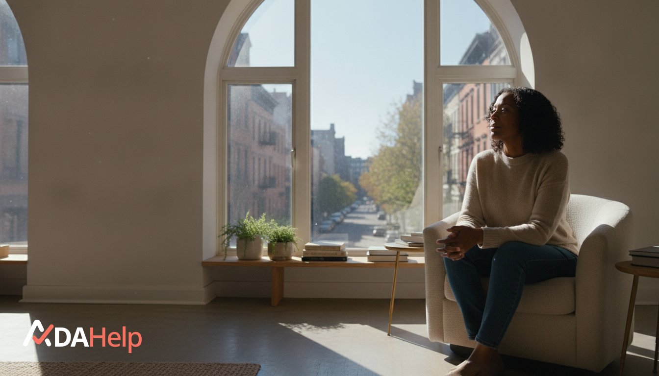 A person reviewing ADA disability discrimination complaint paperwork in New York